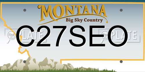 C27SEO Montana License Plate