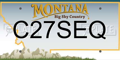 C27SEQ Montana License Plate