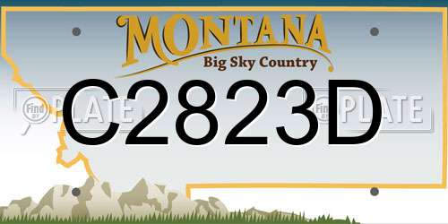 C2823D Montana License Plate