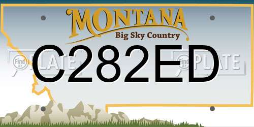 C282ED Montana License Plate