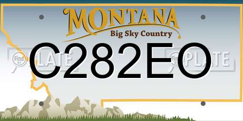 C282EO Montana License Plate