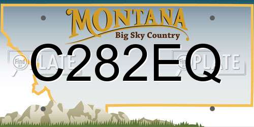C282EQ Montana License Plate