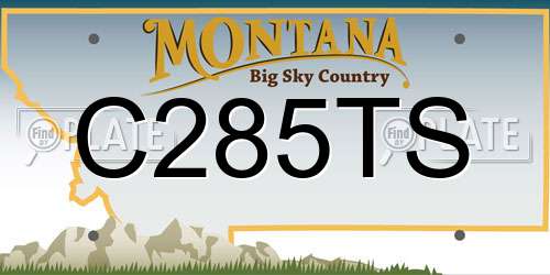 C285TS Montana License Plate