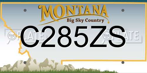 C285ZS Montana License Plate