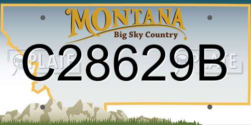 C28629B Montana License Plate