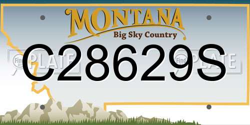 C28629S Montana License Plate