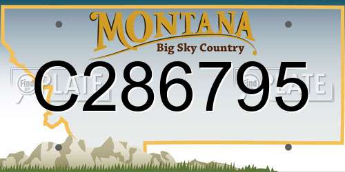 C286795 Montana License Plate