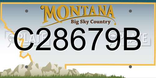 C28679B Montana License Plate