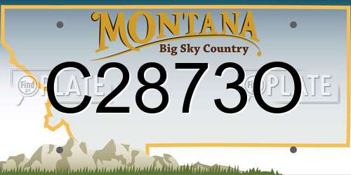 C2873O Montana License Plate