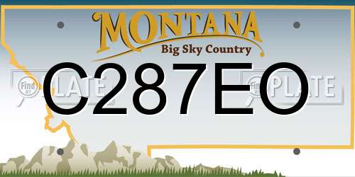 C287EO Montana License Plate