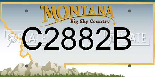 C2882B Montana License Plate