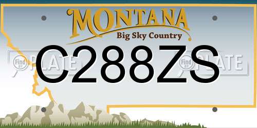 C288ZS Montana License Plate