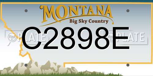 C2898E Montana License Plate