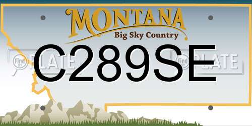 C289SE Montana License Plate
