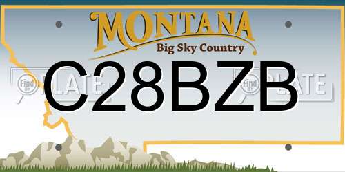 C28BZB Montana License Plate