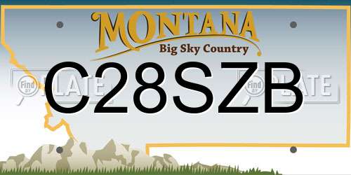 C28SZB Montana License Plate