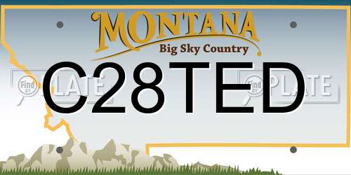 C28TED Montana License Plate