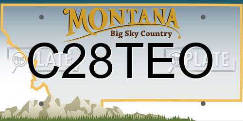 C28TEO Montana License Plate