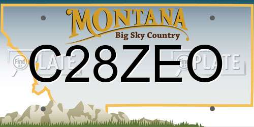 C28ZEO Montana License Plate