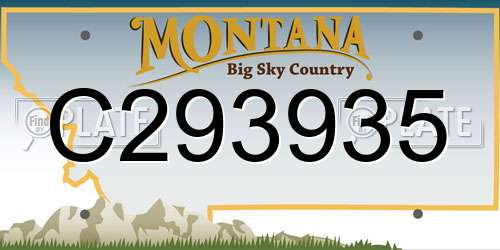 C293935 Montana License Plate