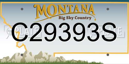 C29393S Montana License Plate