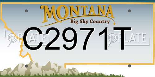 C2971T Montana License Plate