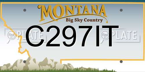 C297IT Montana License Plate