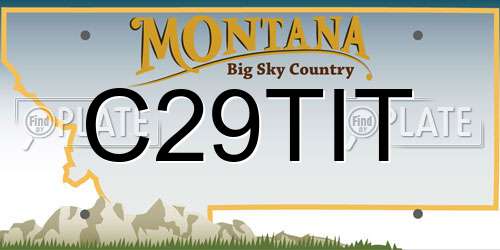 C29TIT Montana License Plate