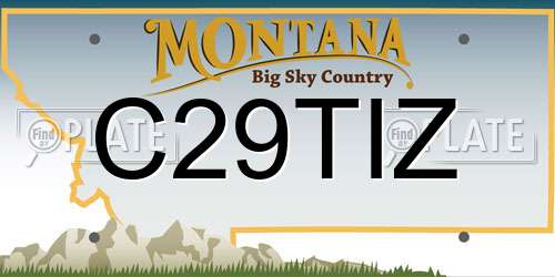 C29TIZ Montana License Plate