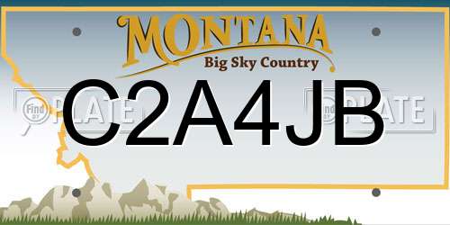 C2A4JB Montana License Plate