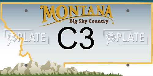 C3 Montana License Plate