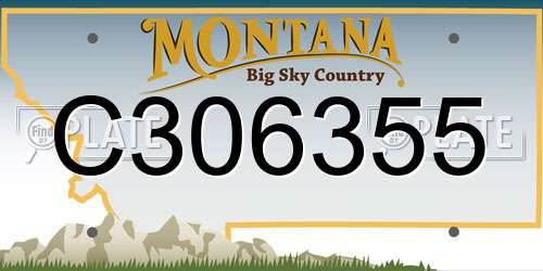 C306355 Montana License Plate
