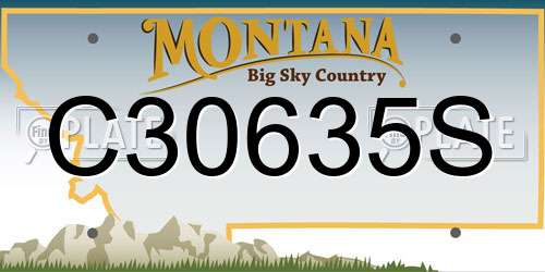 C30635S Montana License Plate