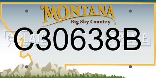 C30638B Montana License Plate