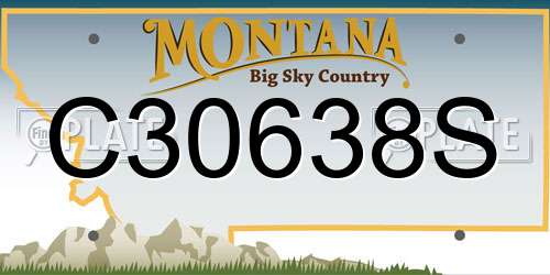 C30638S Montana License Plate