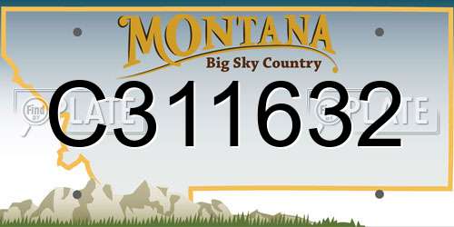 C311632 Montana License Plate