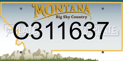 C311637 Montana License Plate
