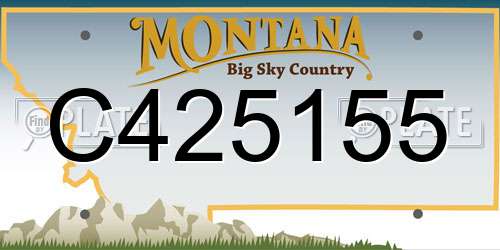 C425155 Montana License Plate