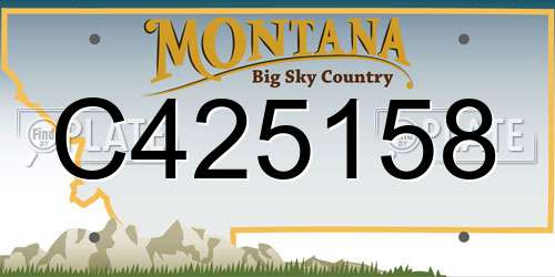 C425158 Montana License Plate