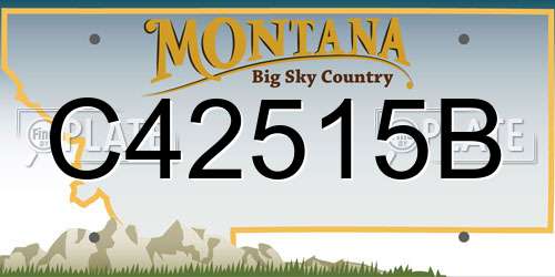 C42515B Montana License Plate