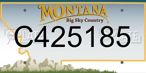 C425185 Montana License Plate