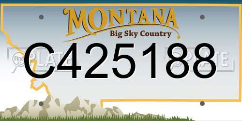 C425188 Montana License Plate