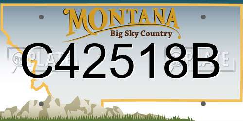 C42518B Montana License Plate