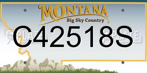 C42518S Montana License Plate