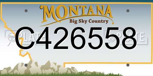 C426558 Montana License Plate