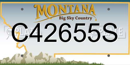 C42655S Montana License Plate