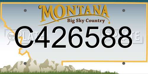 C426588 Montana License Plate