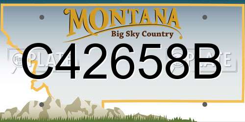 C42658B Montana License Plate