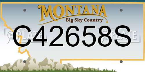 C42658S Montana License Plate