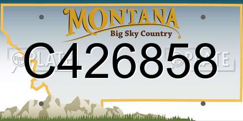 C426858 Montana License Plate